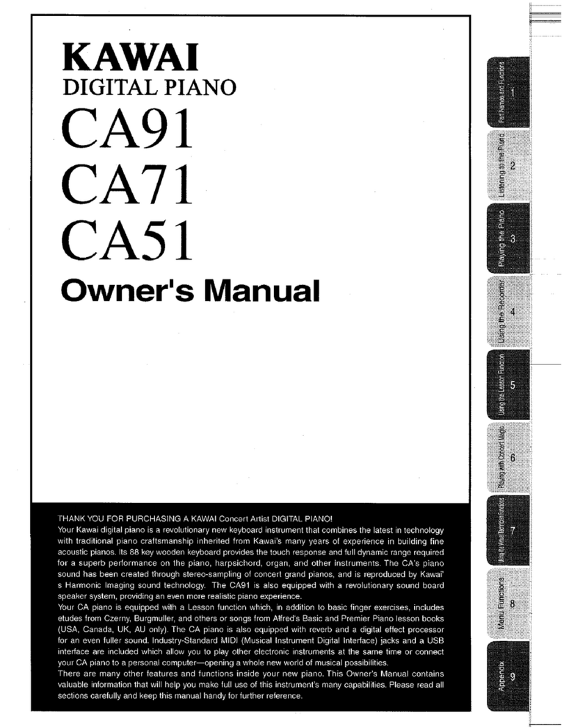 Kawai Digital Piano CA51 owner's manual