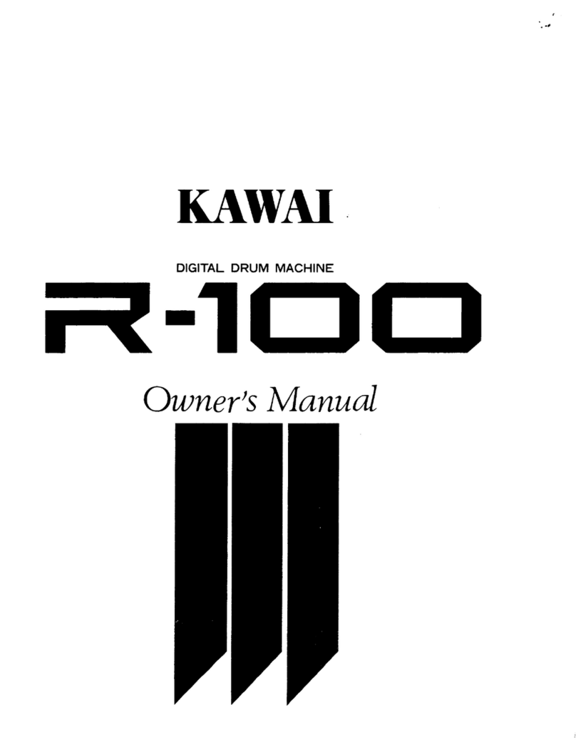 Kawai Digital Drum Machine R100 owner's manual