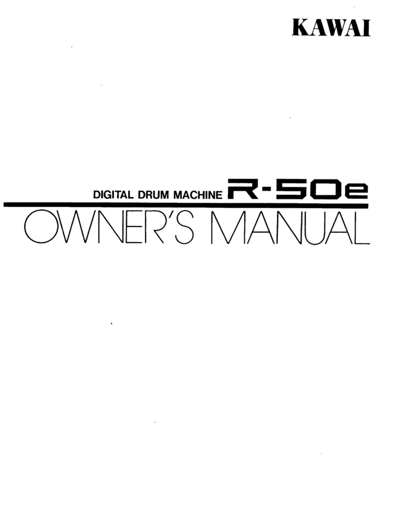 Kawai Digital Drum Machine R-50e User manual Kawai Digital Drum Machine R-50e User manual