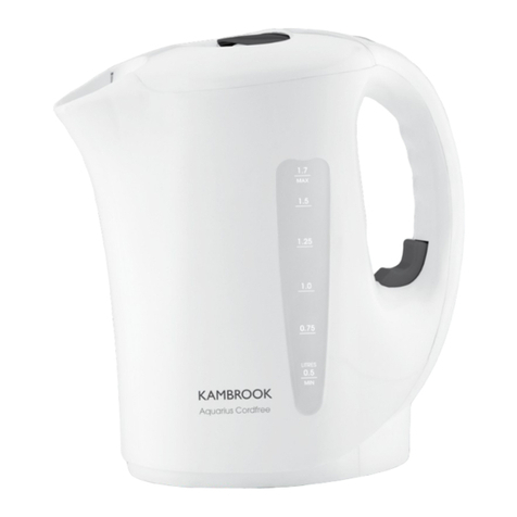 Kambrook AQUARIUS CORDFREE KAK35 Instruction booklet