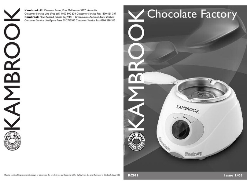 Kambrook KCM1 Chocolate Factory user manual