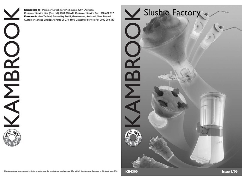 Kambrook KIM300 Slushie Factory manual