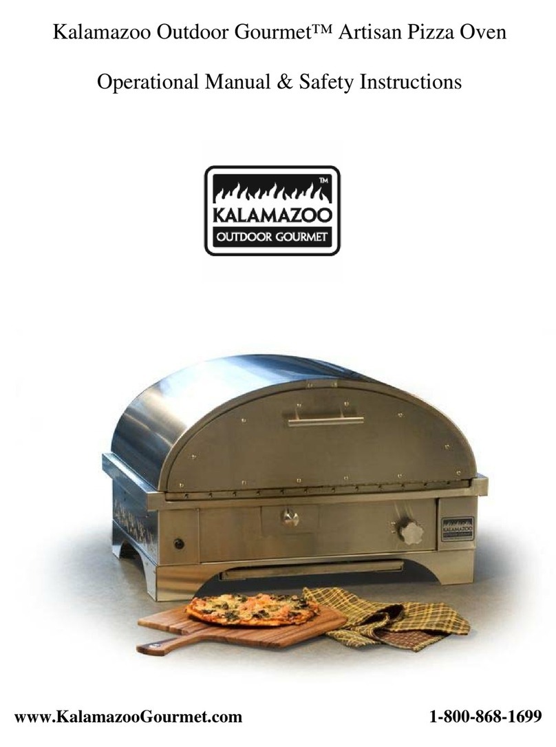 Kalamazoo Pizza Oven Operation manual & safety instructions