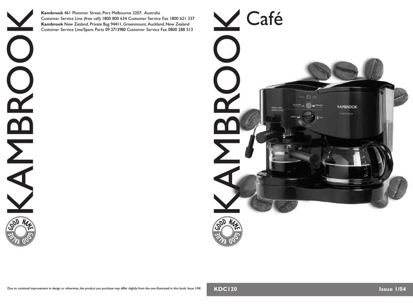 Kambrook Caf 3 in 1 Coffee Maker KDC120 product manual