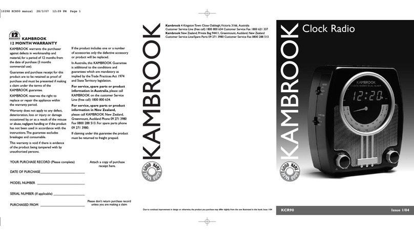 Kambrook KCR90 owner's manual