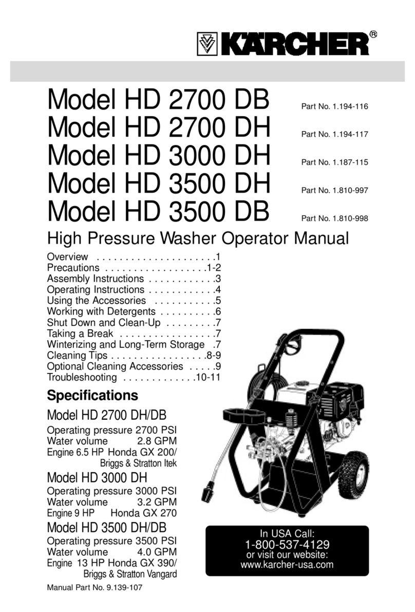 Kärcher HD 2700 DB User manual Kärcher HD 2700 DB User manual