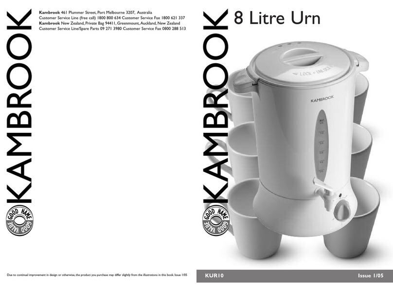 Kambrook 8 Litre Urn KUR10 product manual