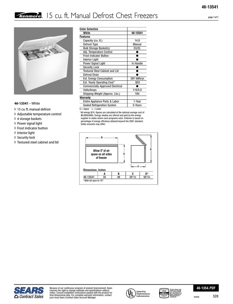 Kenmore 46-13541 specification