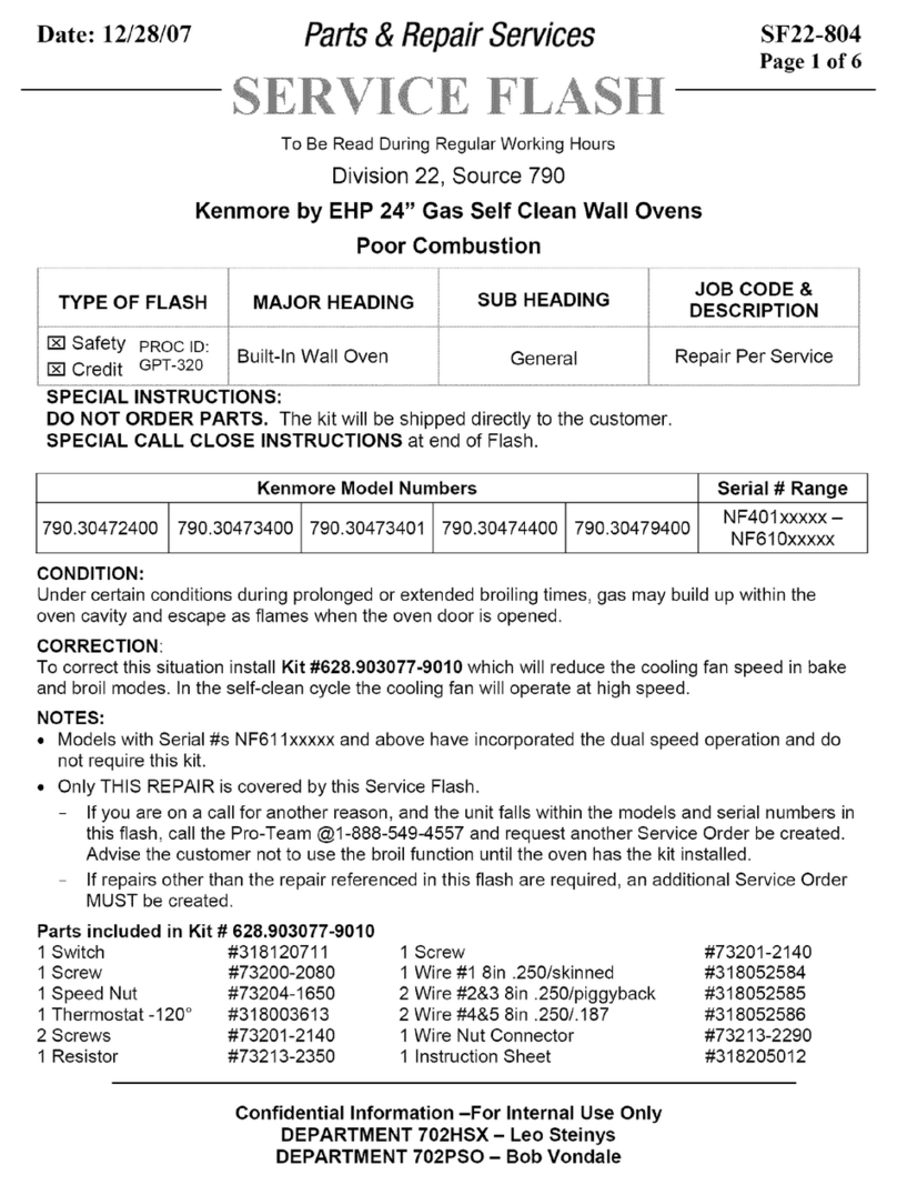 Kenmore SF22-804 Repair guide
