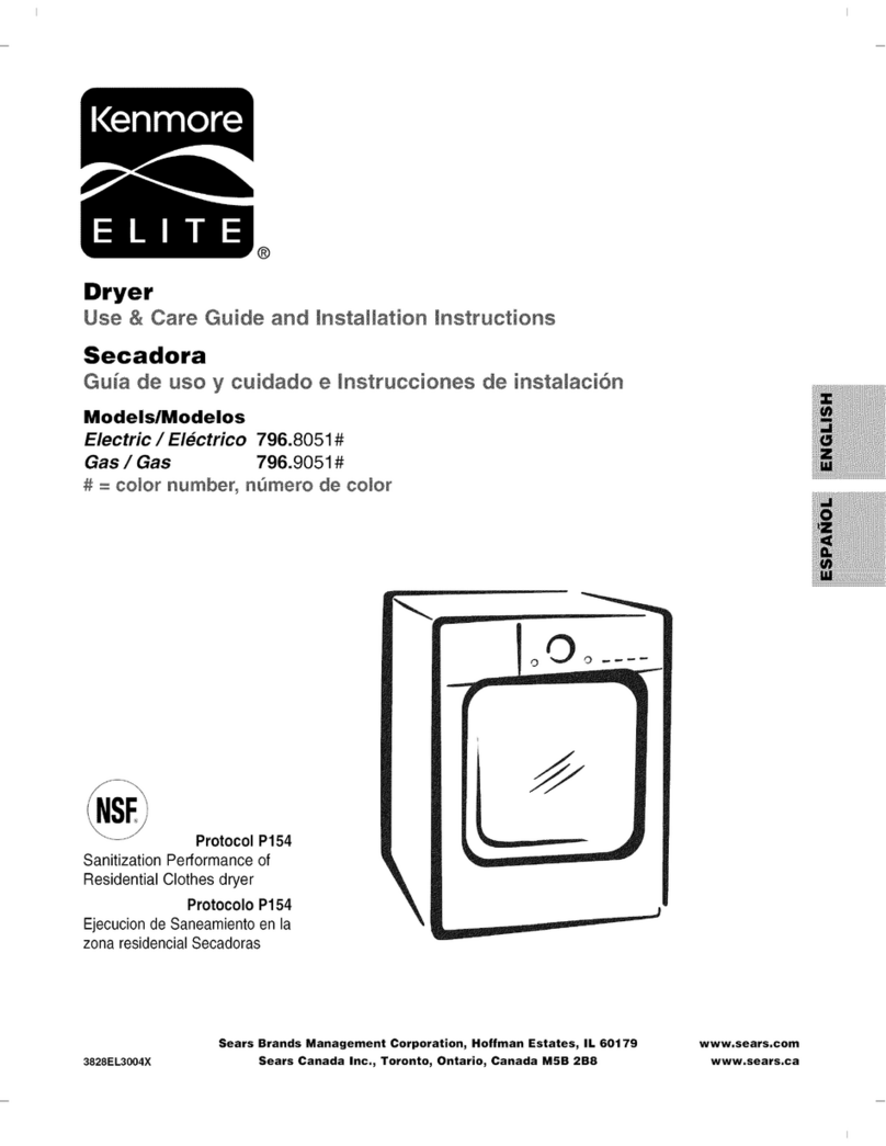 Kenmore ELITE 796.8051 User manual