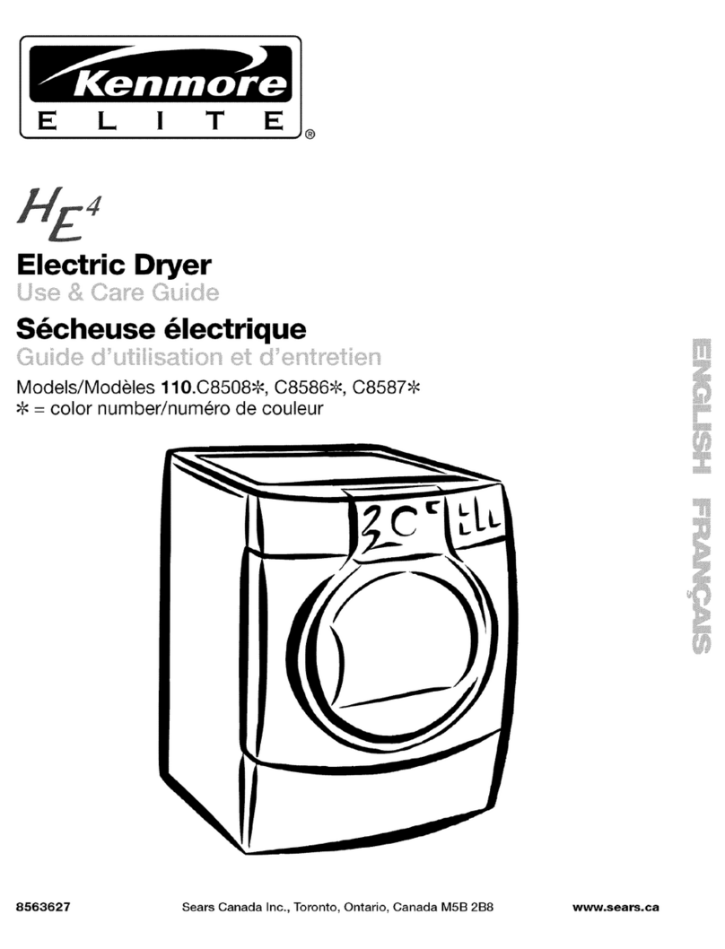 Kenmore ELITE 110.C8508 User manual