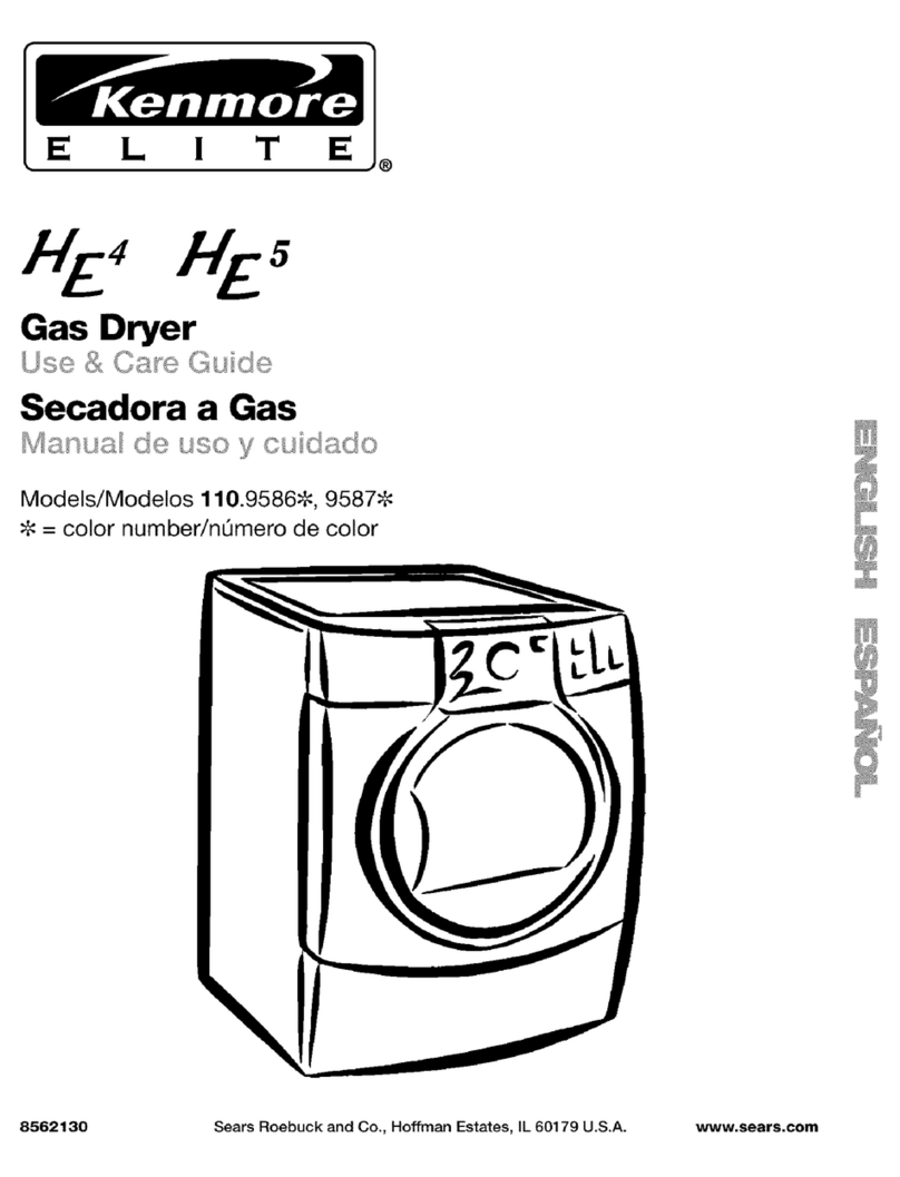 Kenmore Elite 110.9586 Series Use & care guide