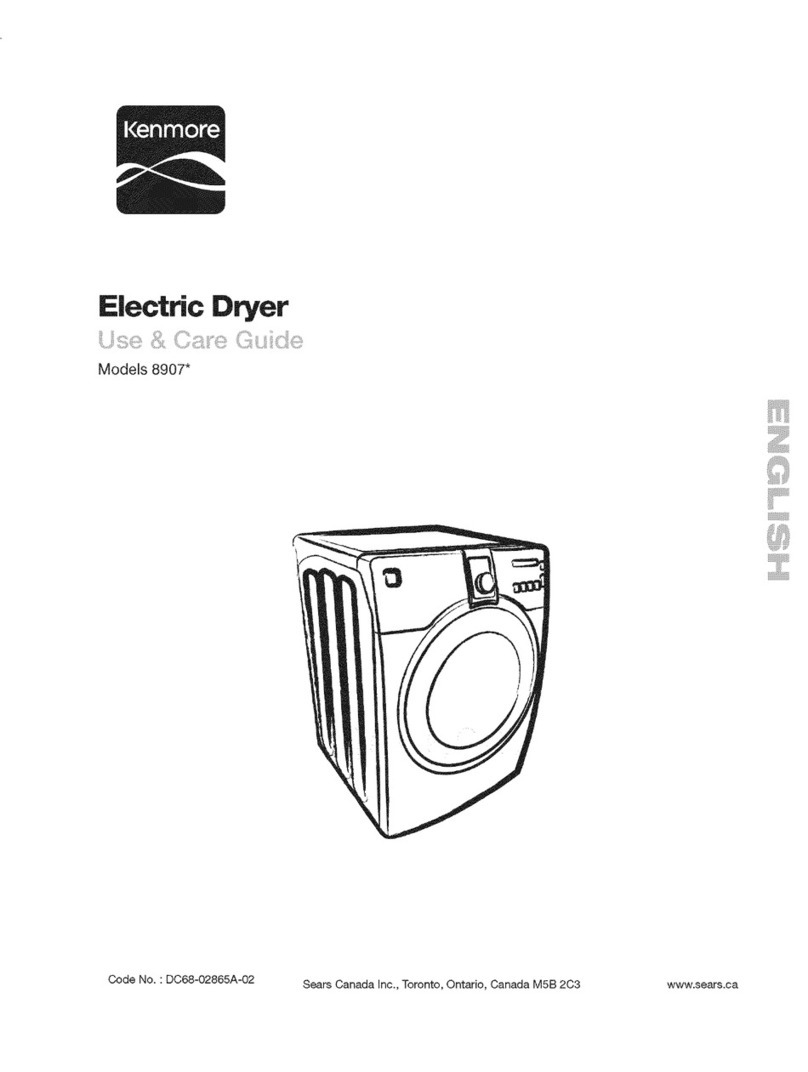 Kenmore 8907 Series User manual