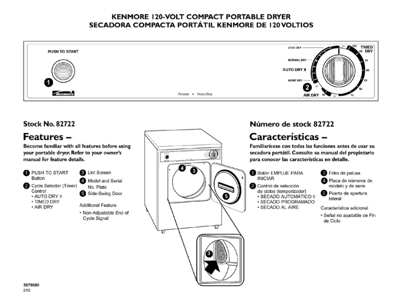 Kenmore 82722 Owner's manual
