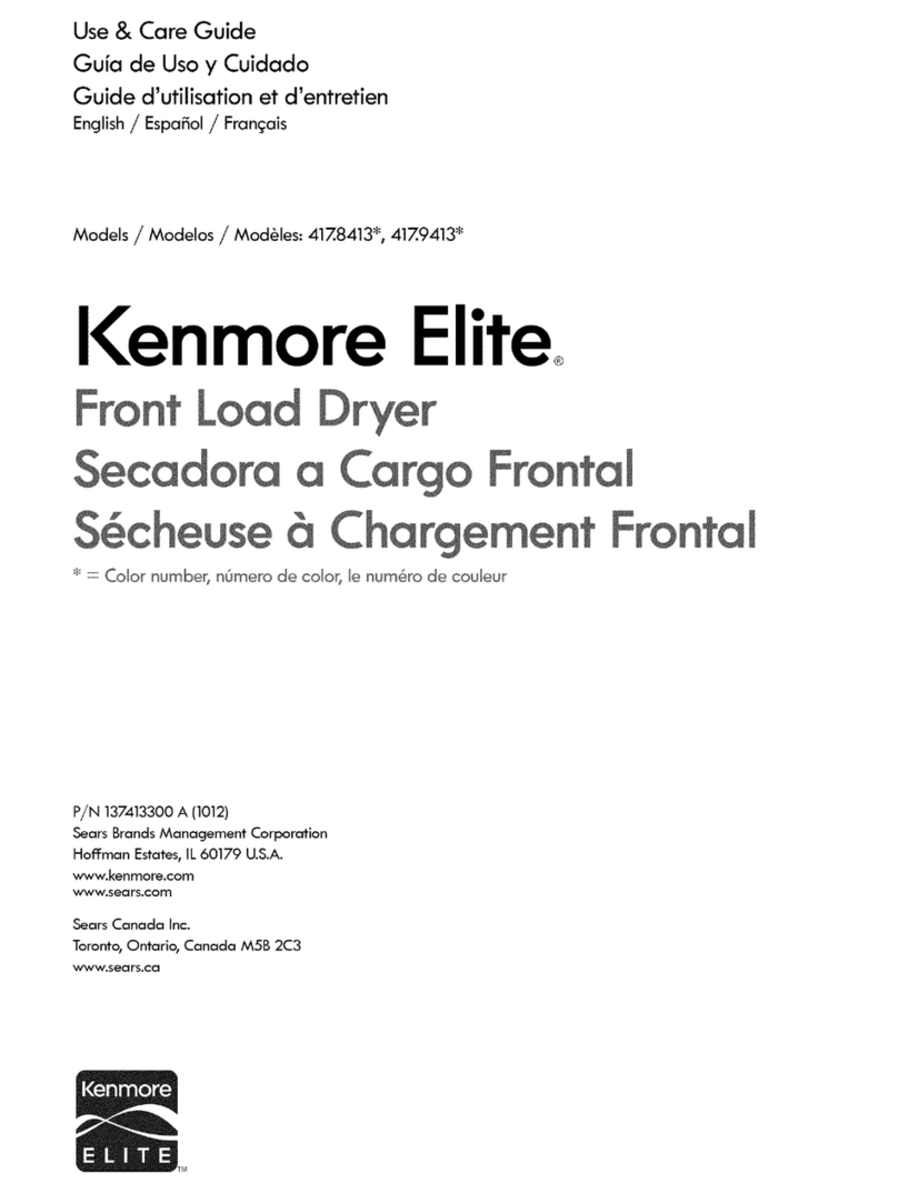 Kenmore 417.8413 User manual