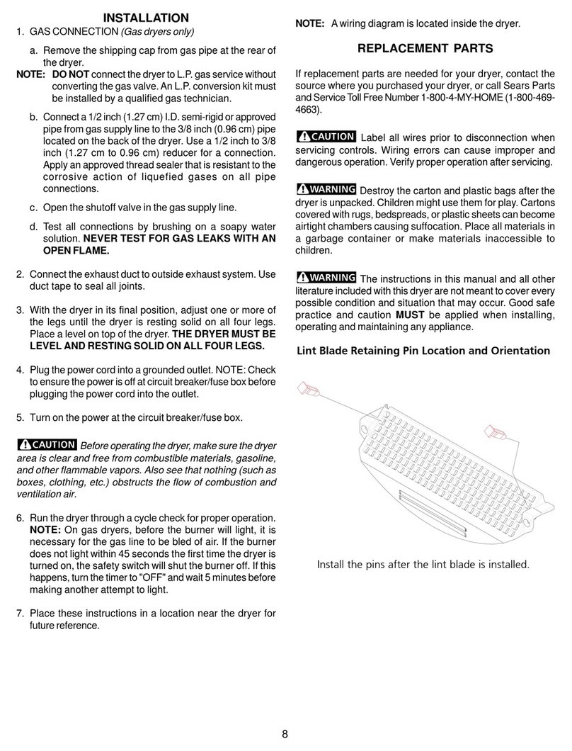 Kenmore 417.64182300 User manual