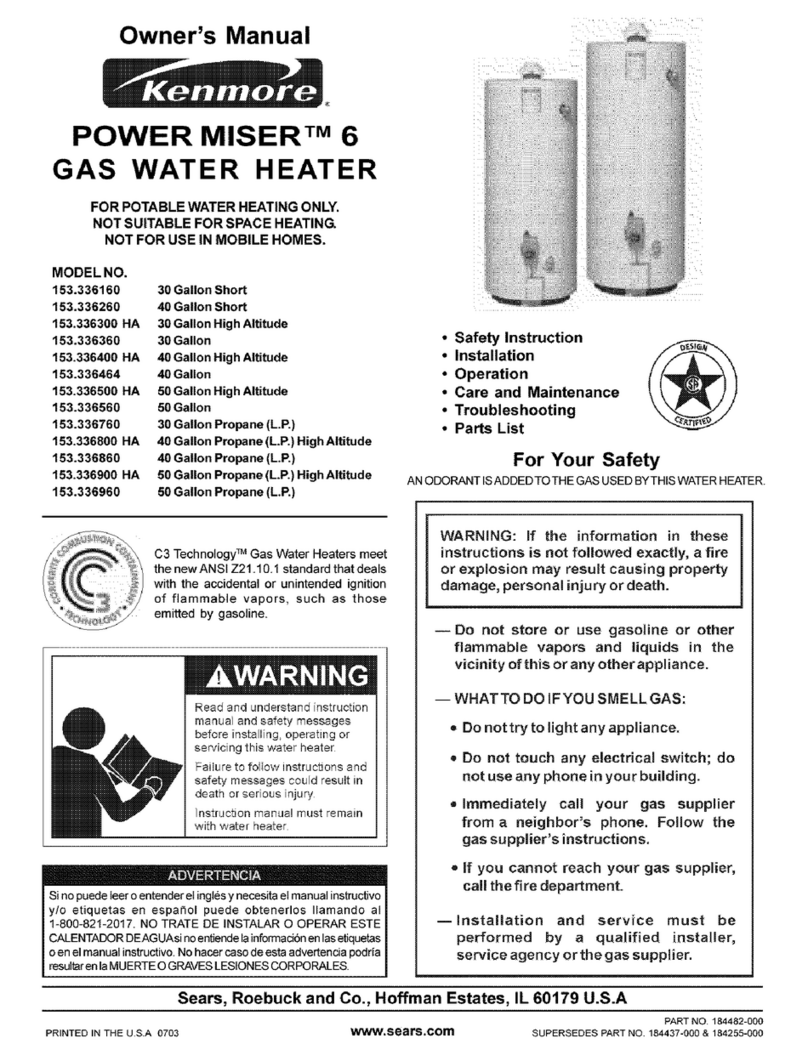 Kenmore POWER MISER 153.33616 owner's manual