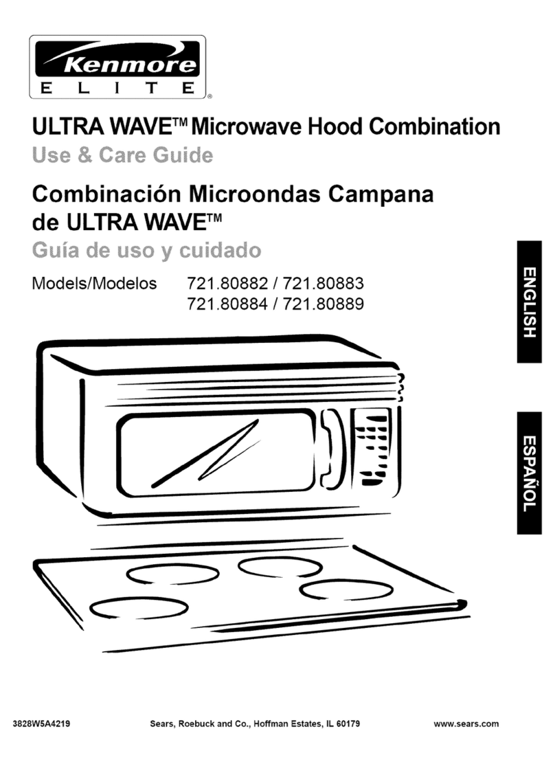 Kenmore ULTRA WAVE 721.80882 user manual