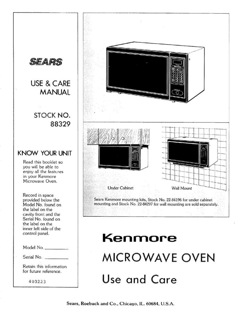 Kenmore 88329 User manual