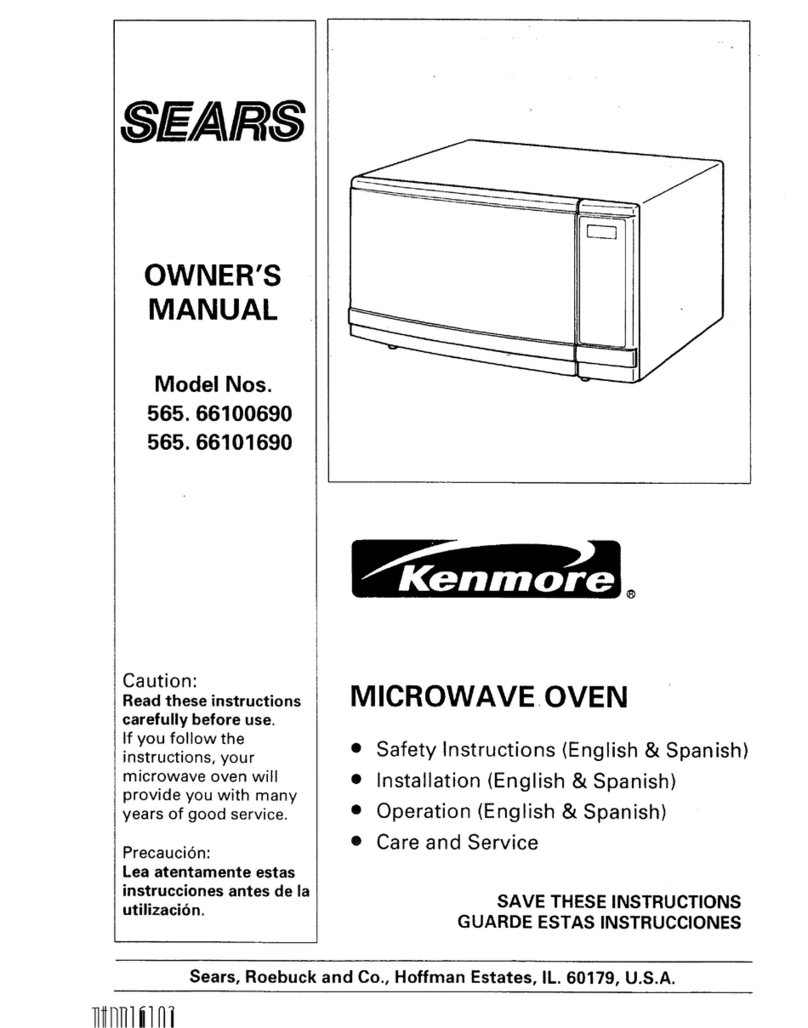 Kenmore 565.6610069 owner's manual
