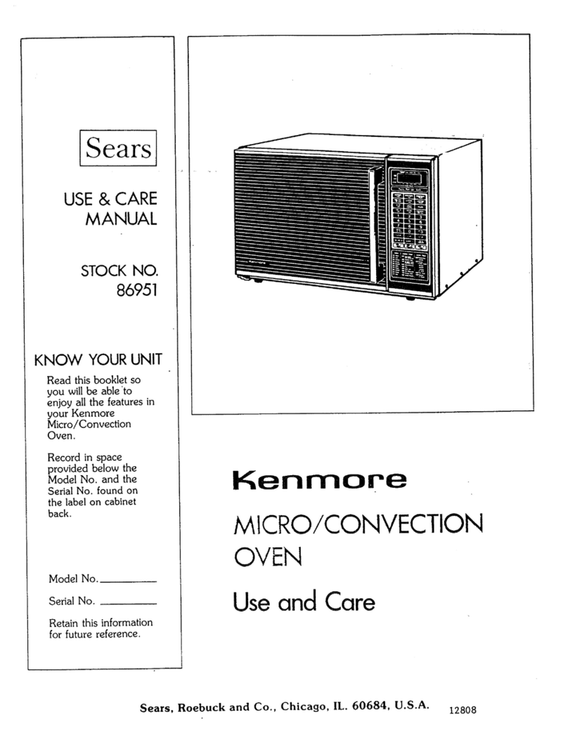 Kenmore Microwave Oven use and care manual