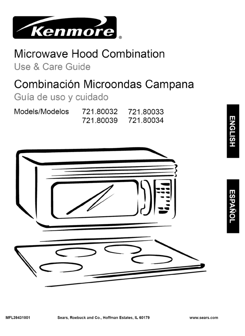 Kenmore 721.80033 Use & care guide