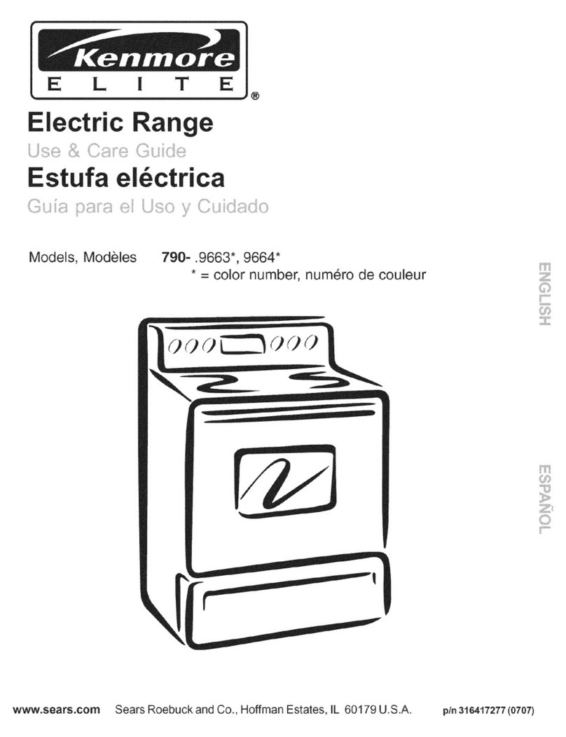 Kenmore 790- 9663 User manual