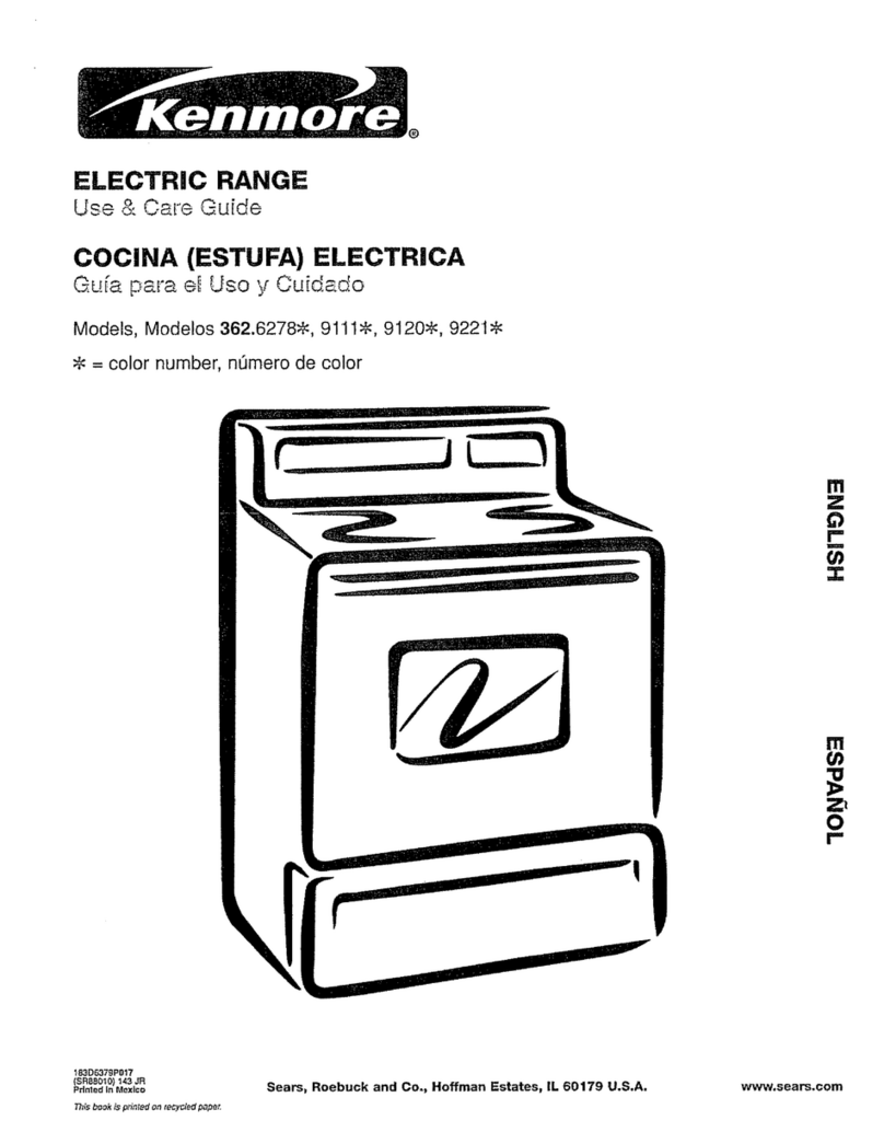 Kenmore 362.6278 Series Use & care guide