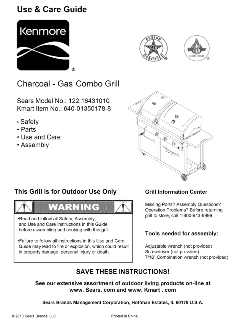Kenmore 122.1643101 Use and care guide