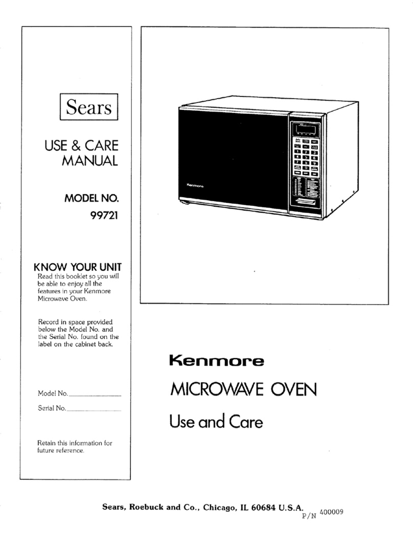 Kenmore 99721 User manual