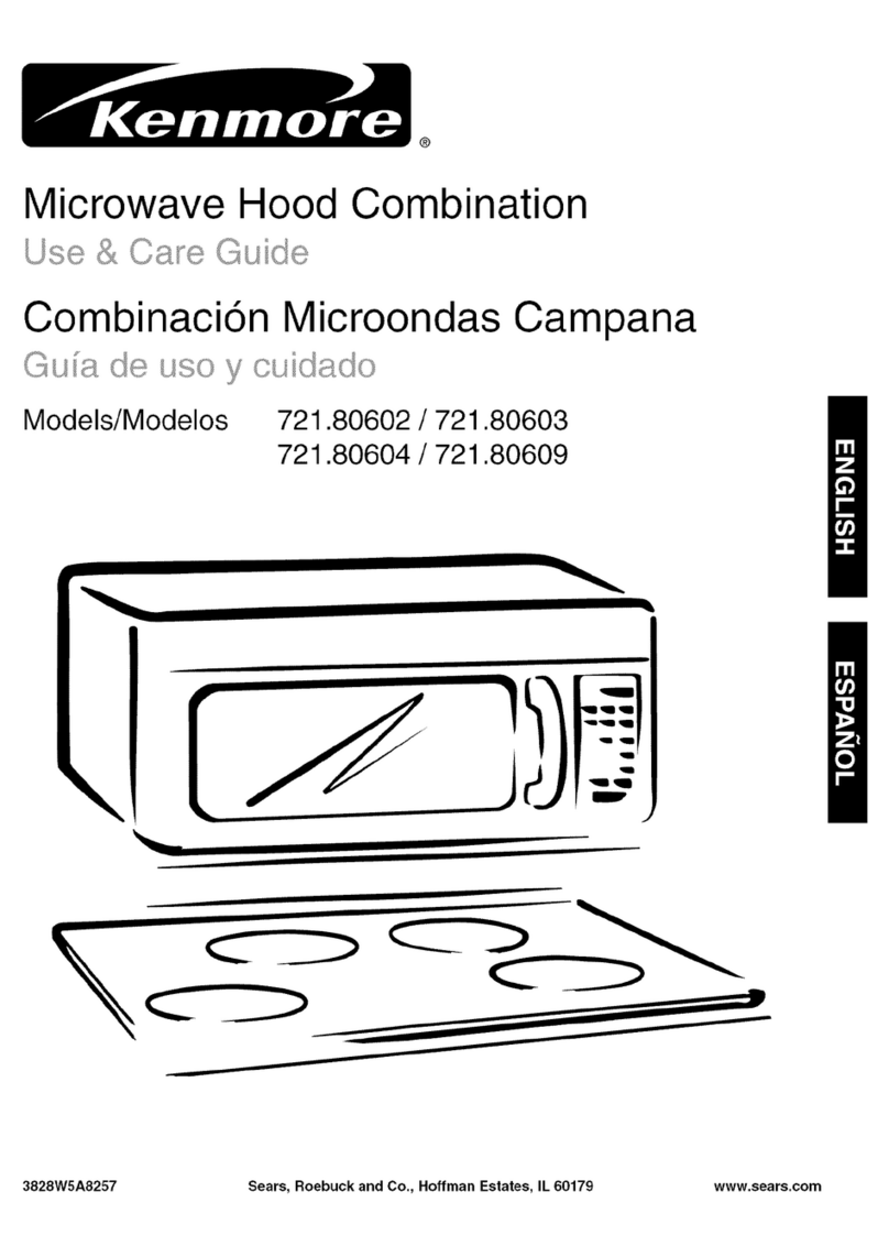 Kenmore 721.80603 Use & care guide