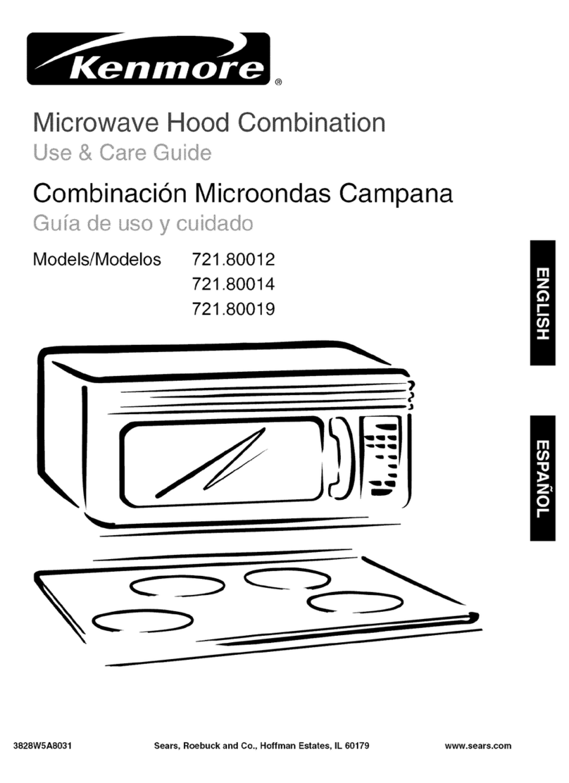 Kenmore 721.80012 user manual