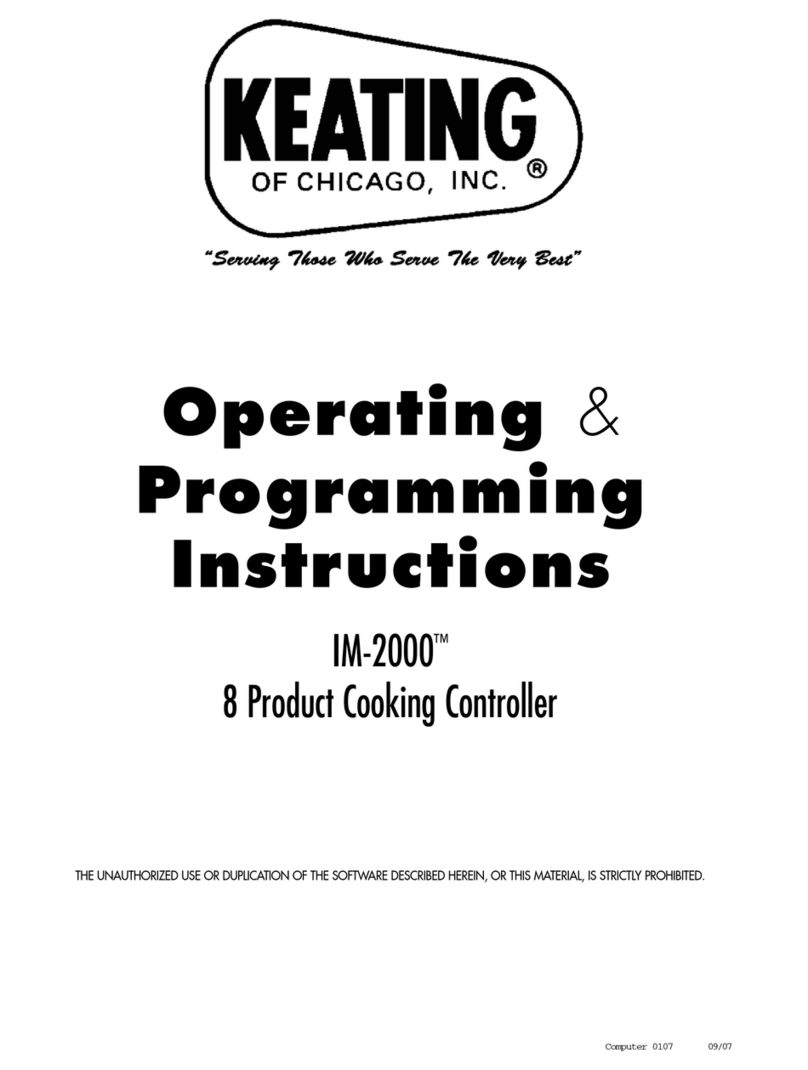 Keating Of Chicago 8 Product Cooking Controller IM-2000 Operating & programming manual