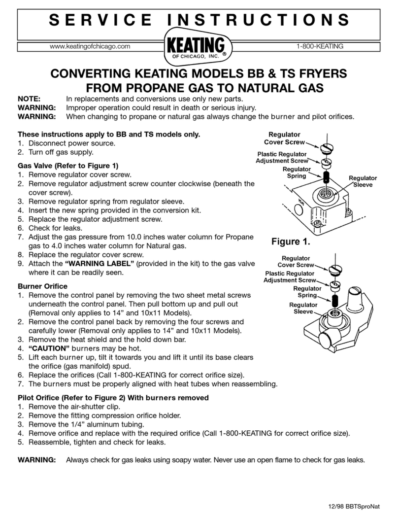 Keating Of Chicago BB & TS Fryer Operating instructions Keating Of Chicago BB & TS Fryer Operating instructions