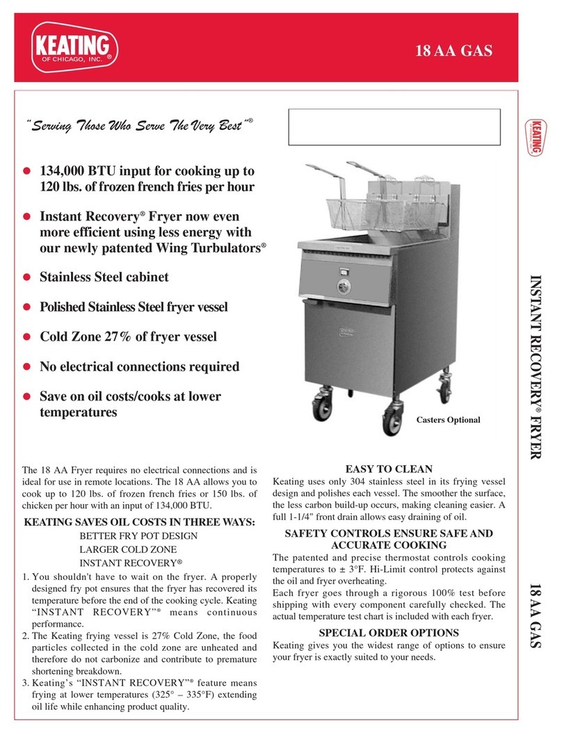 Keating Of Chicago 18 AA Gas User manual