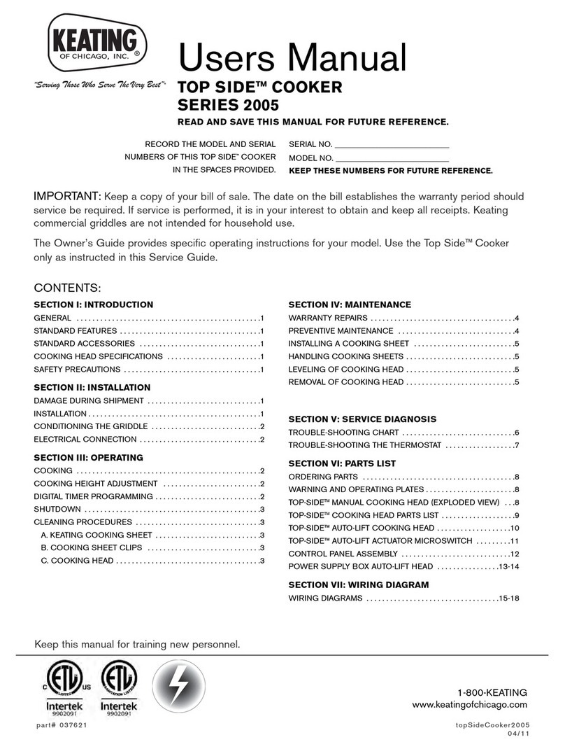 Keating Of Chicago SERIES 2005 user manual Keating Of Chicago SERIES 2005 user manual