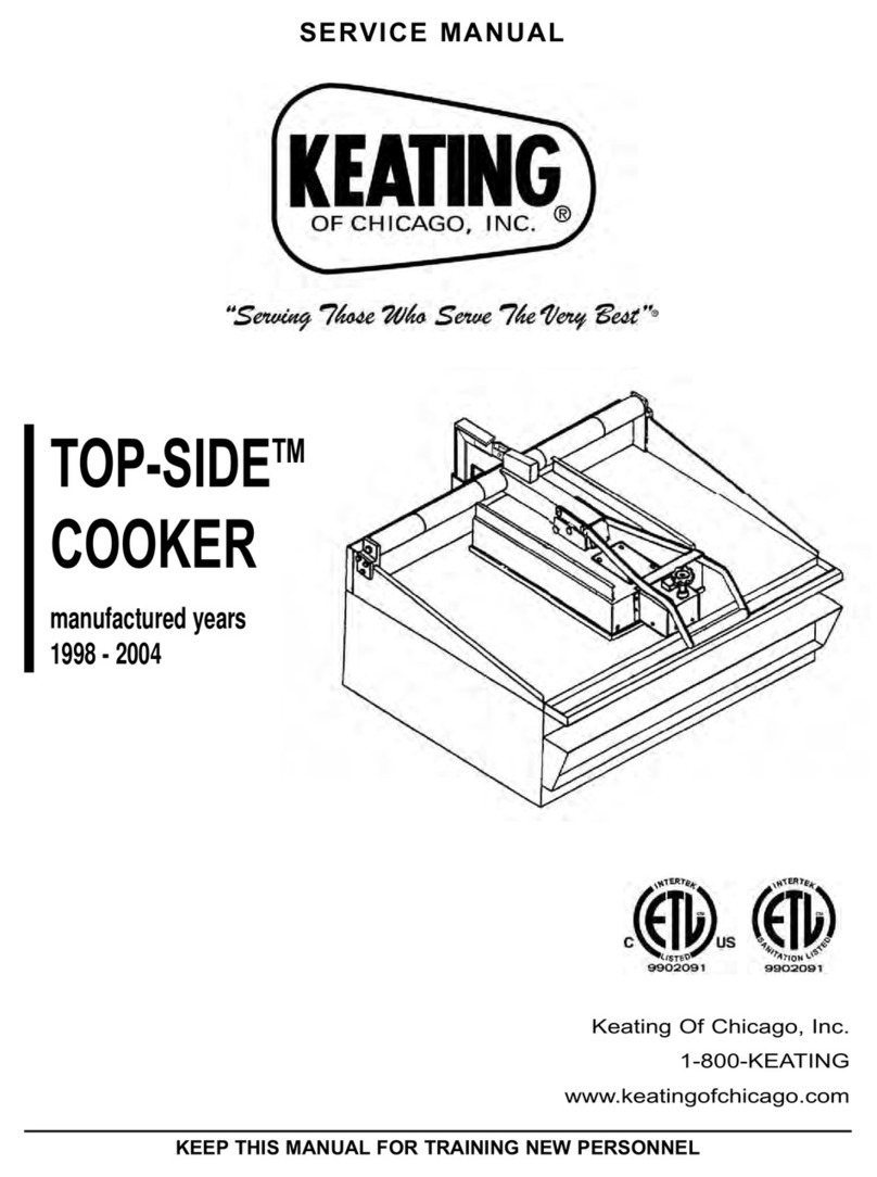 Keating Of Chicago Cooktop Service manual Keating Of Chicago Cooktop Service manual