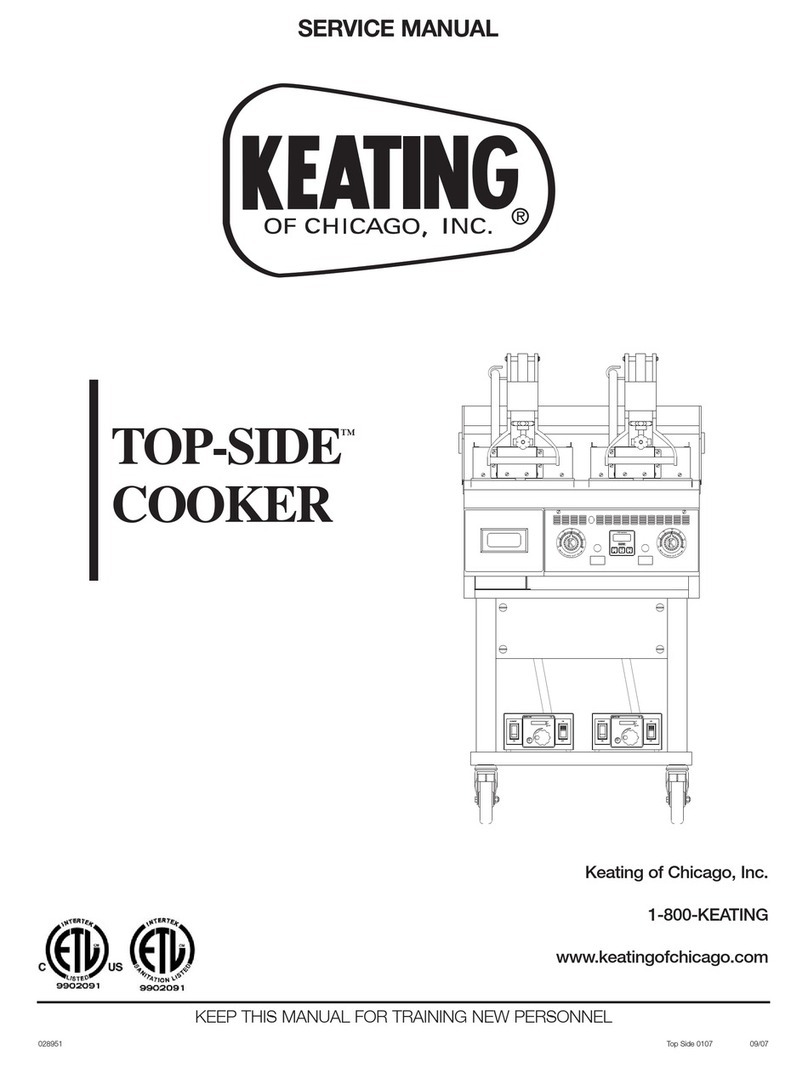 Keating Of Chicago Top-Side Cooker 028951 Service manual