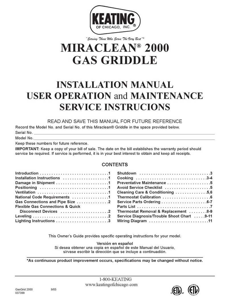 Keating Of Chicago Miraclean 2000 User manual Keating Of Chicago Miraclean 2000 User manual