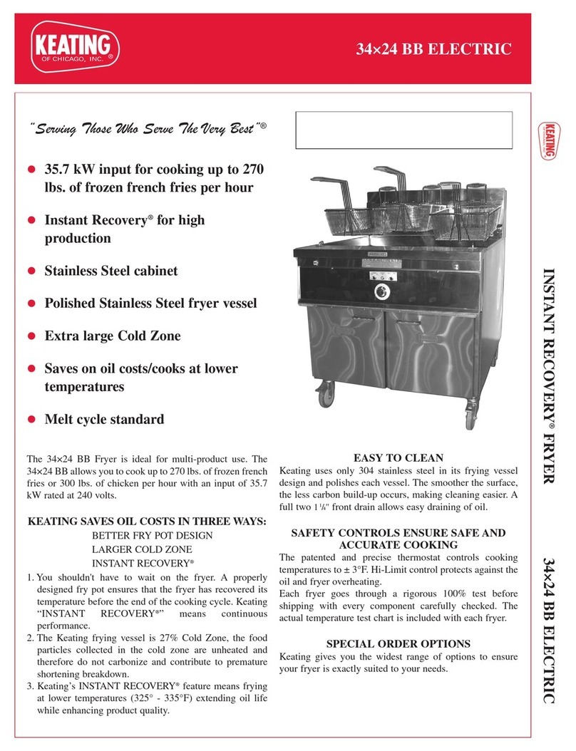 Keating Of Chicago 34x24 BB Gas Specification sheet