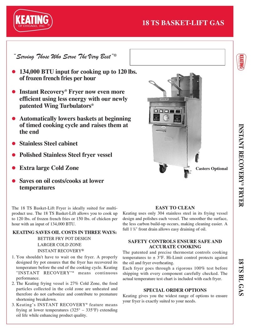 Keating Of Chicago Instant Recovery 18 TS Specification sheet