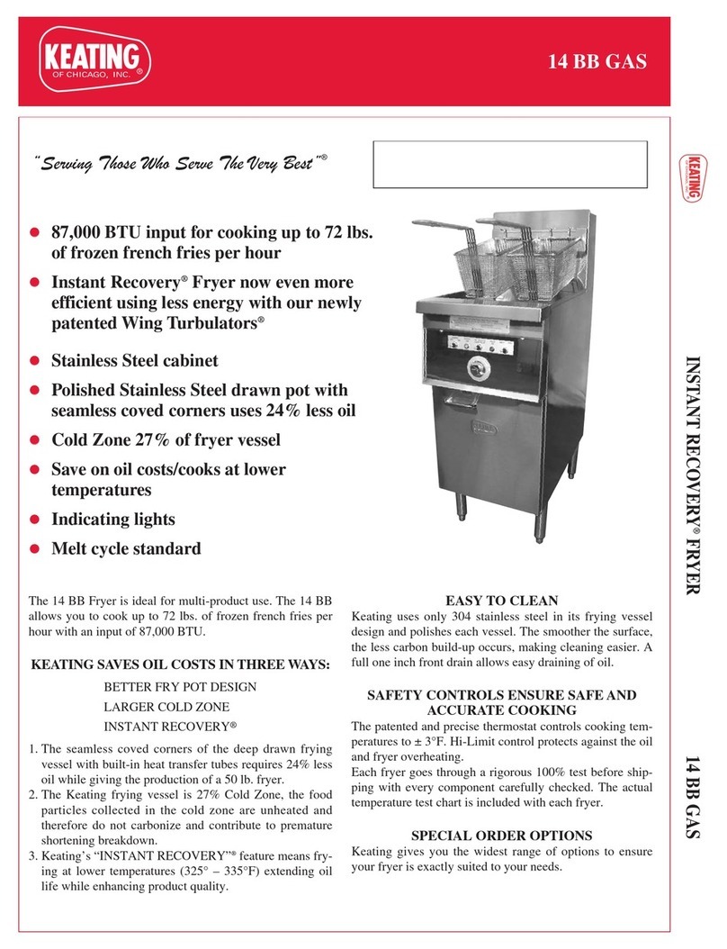 Keating Of Chicago 14 BB Specification sheet