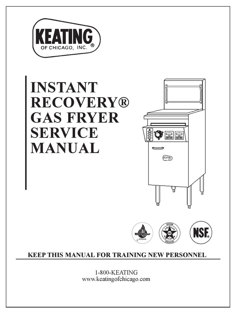 Keating Of Chicago GAS FRYER User manual