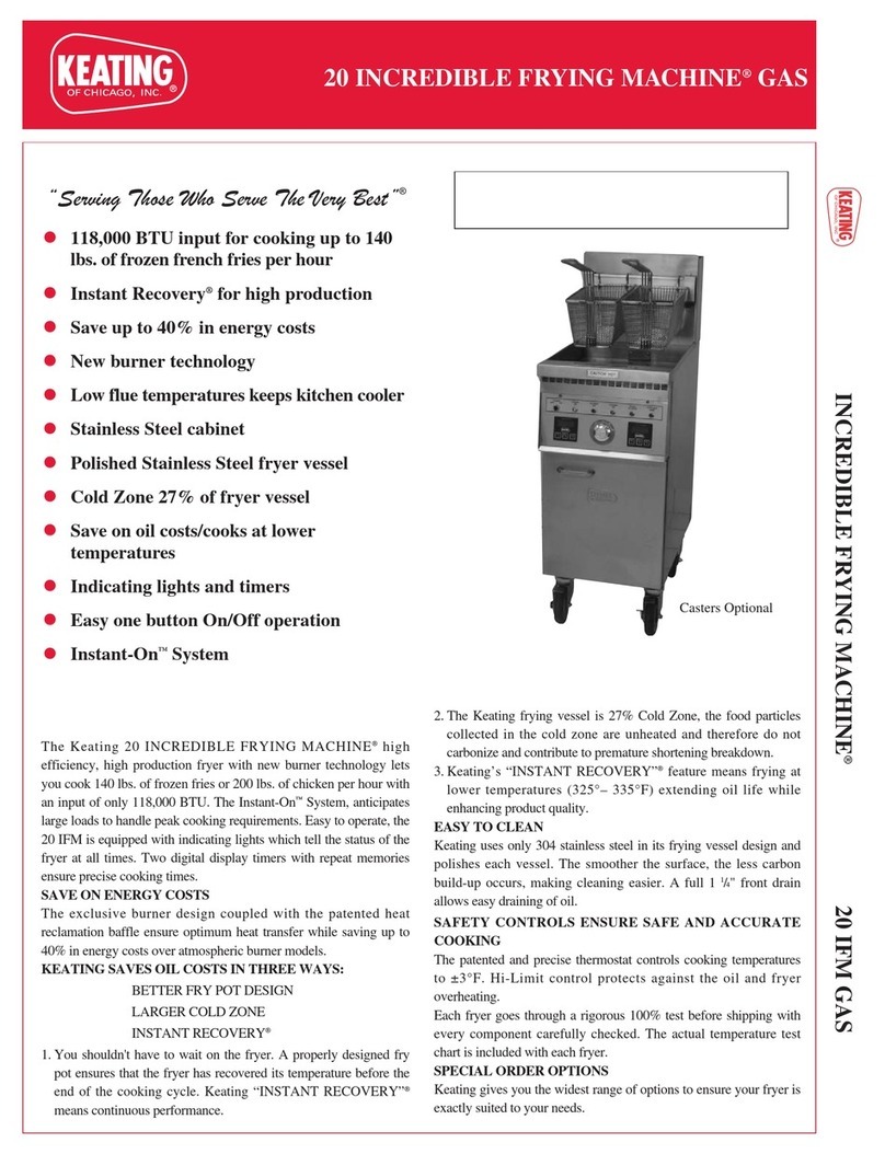 Keating Of Chicago Incredible Frying Machine 20 IFM User manual Keating Of Chicago Incredible Frying Machine 20 IFM User manual