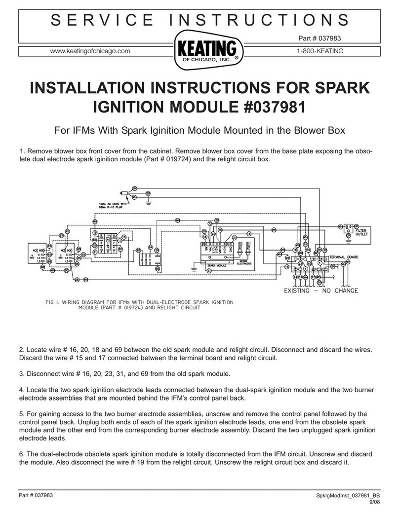 Keating Of Chicago Ignition Module 037981 User manual
