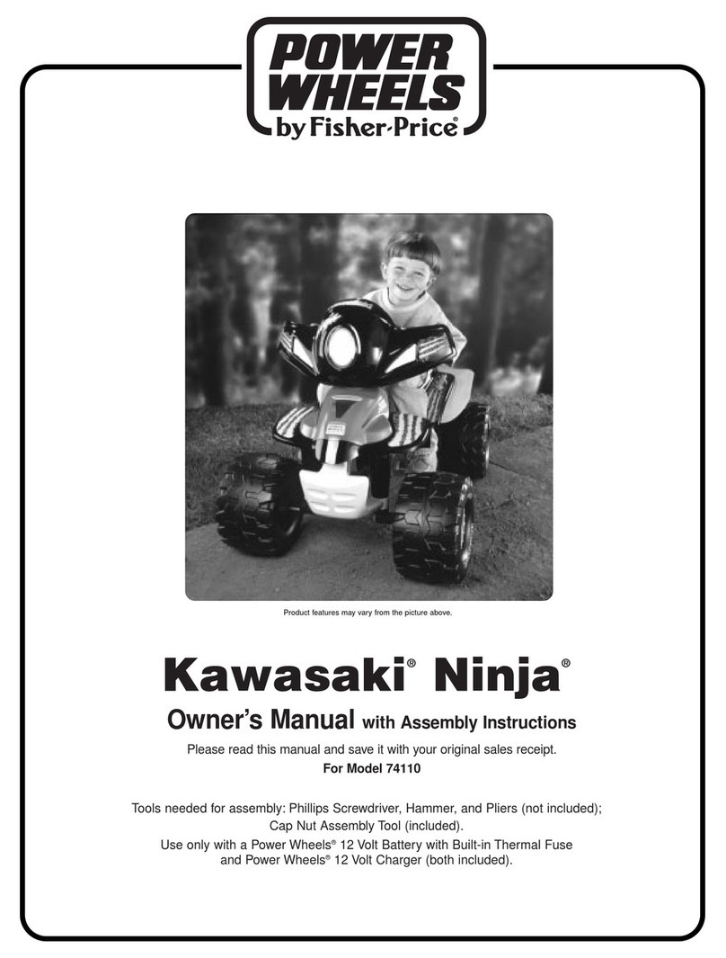 Power Wheels Kawasaki NINJA 74110 Owner's manual & assembly instructions
