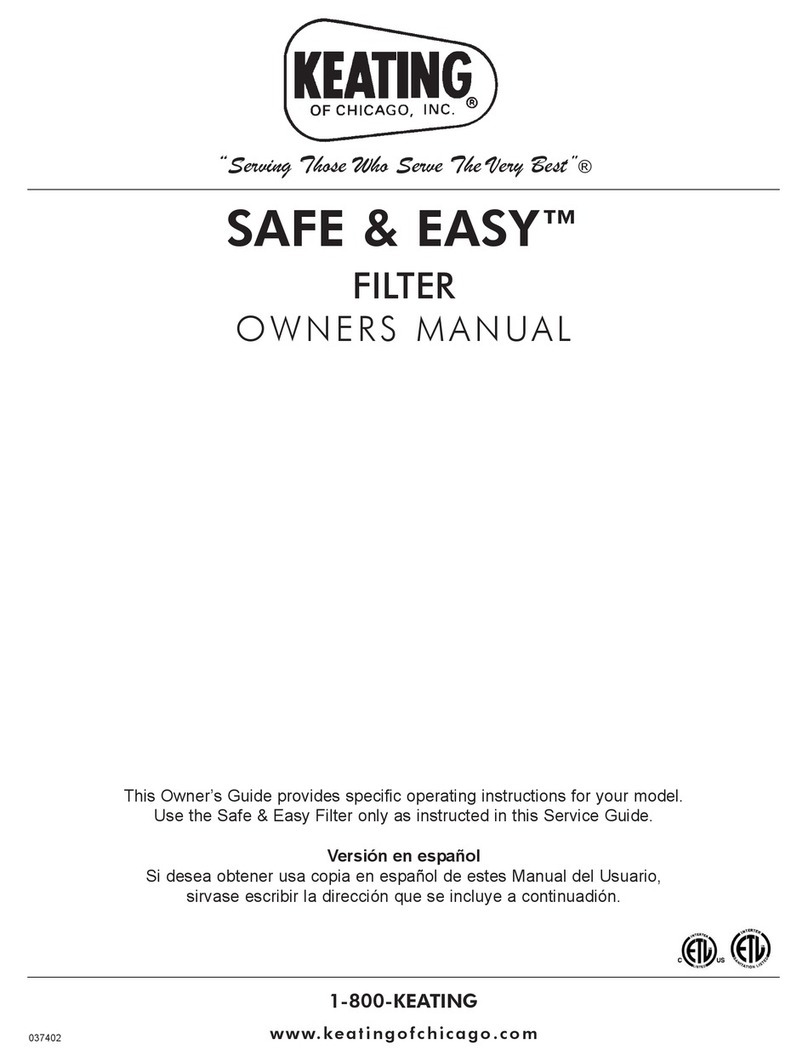 Keating Of Chicago Safe and Easy Filter owner's guide