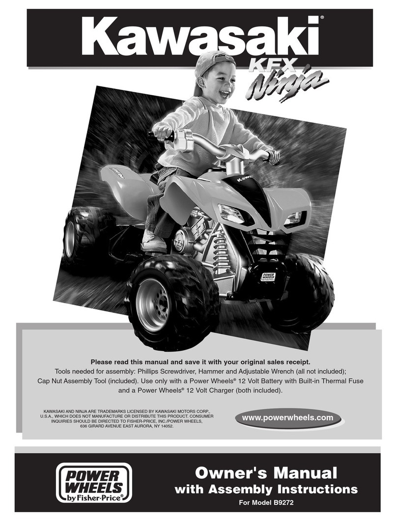 Power Wheels Kawasaki KFX NINJA B9272 Use and care manual