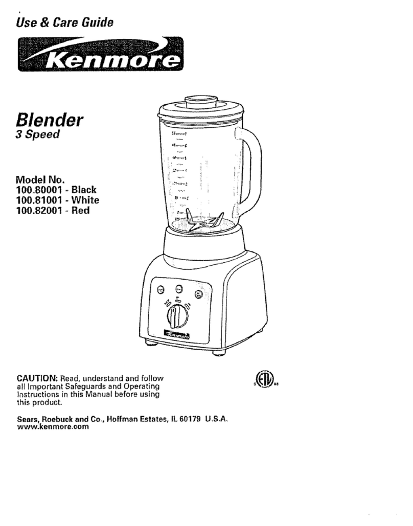 Kenmore 100.80001 Use and care guide