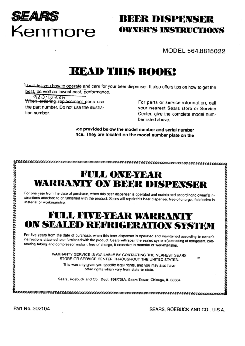Kenmore 564.8815022 Owner's instructions